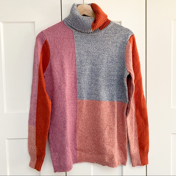 Sundance Sweaters - Sundance Stargazer Patchwork Turtleneck Sweater size small